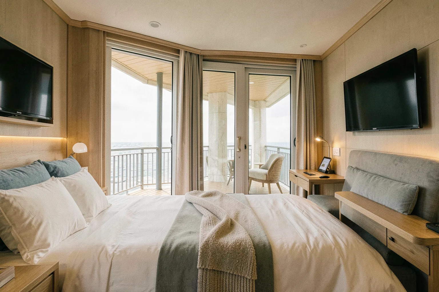 Aft-Facing Balcony stateroom, Celestia class